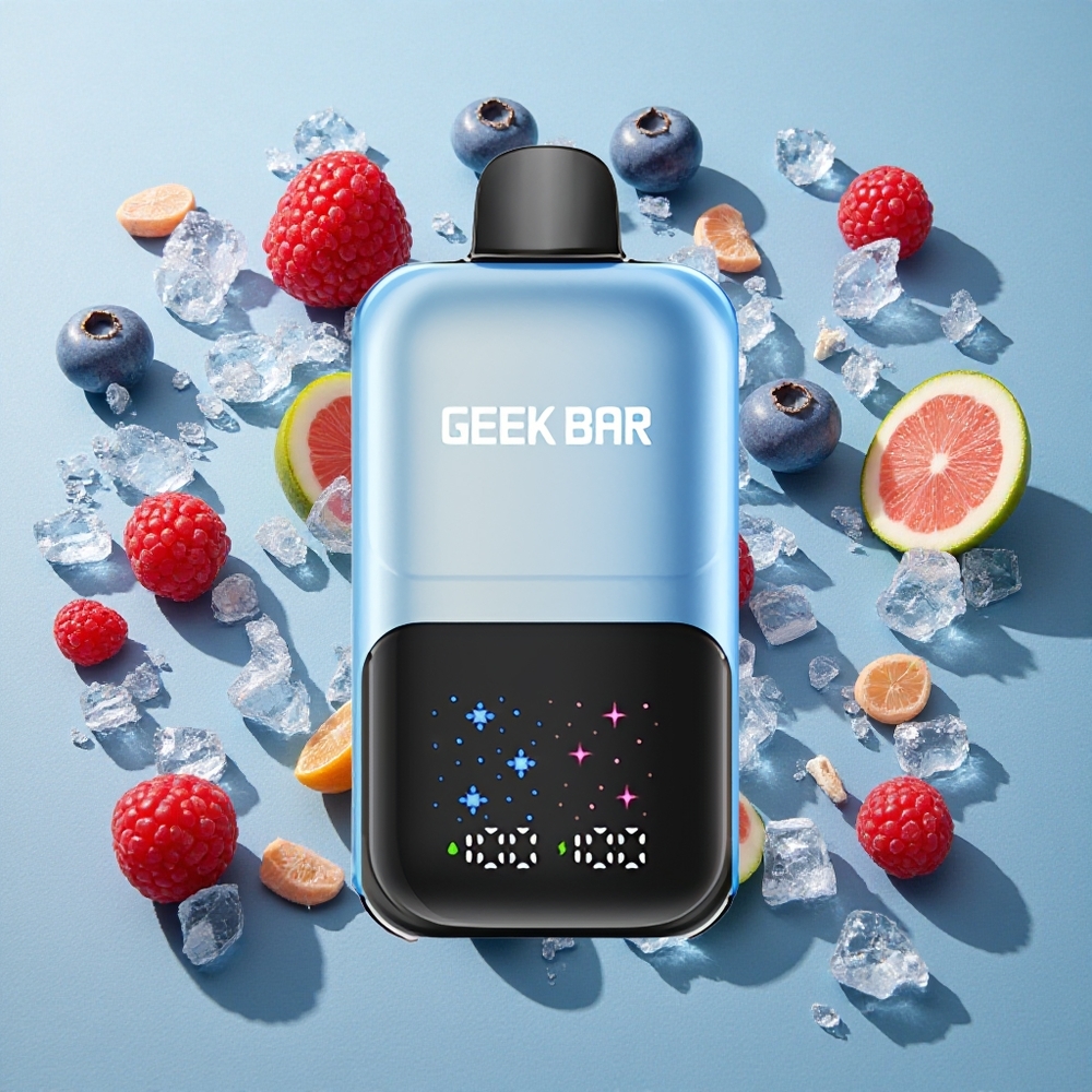 Blåbær Hindbær Is GEEK BAR 2GO 50000 Puffs Opladelig Batteri