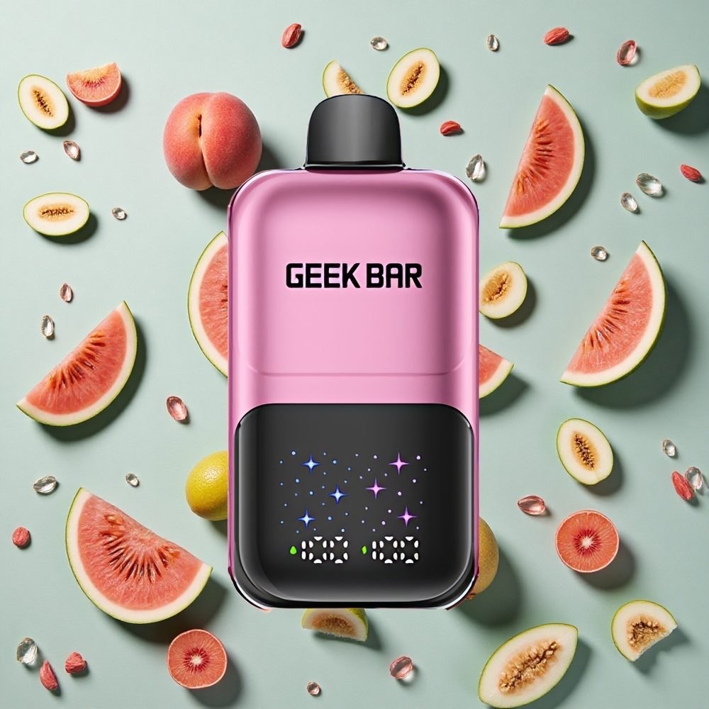Fersken & Vandmelon GEEK BAR 2GO Serie To 50000 Puffs 20mL Kapacitet