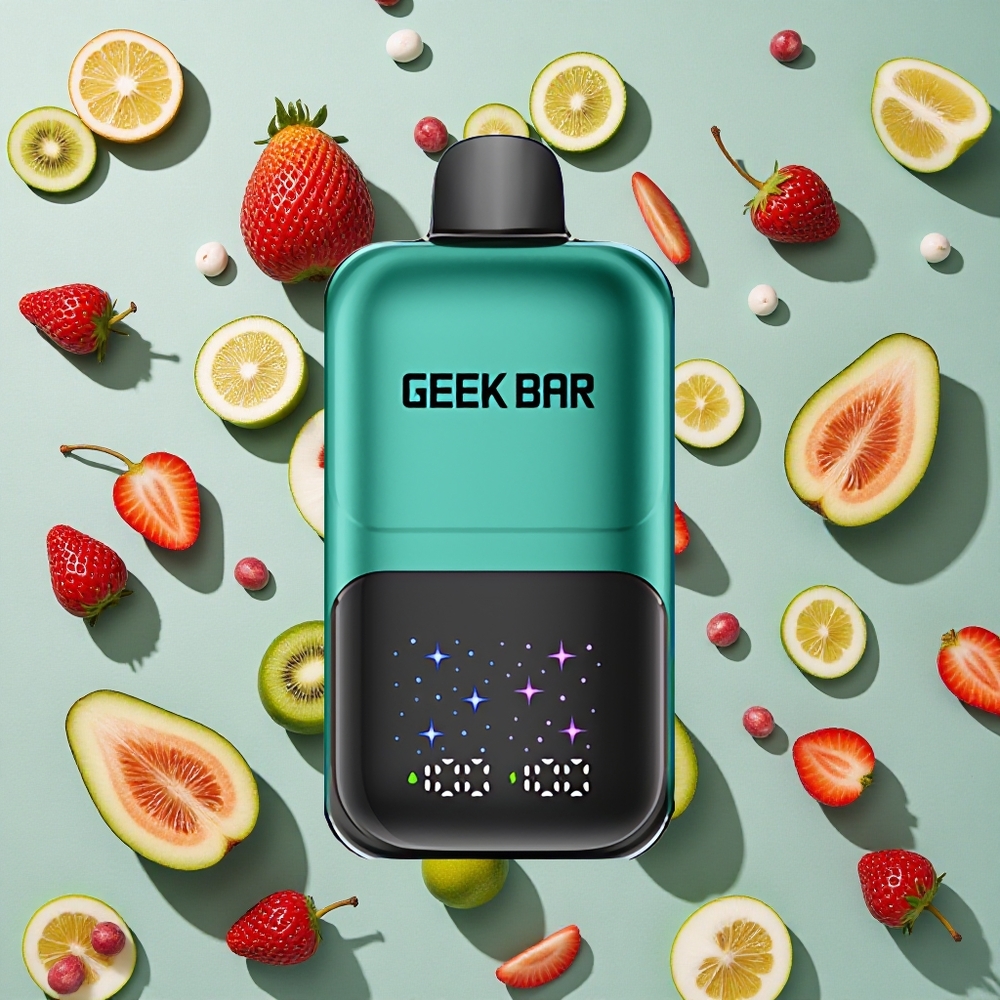 Jordbær & Kiwi GEEK BAR 2GO 50000 Puffs 20ml Dual Tanks