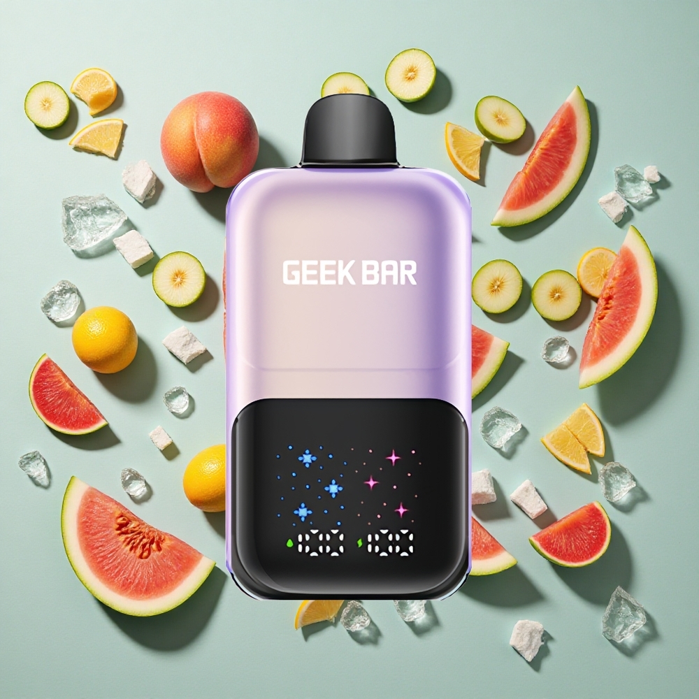 Peach Mango Watermelon Ice GEEK BAR 2GO Two Series 50000 Puffs Op til 50000 Puffs