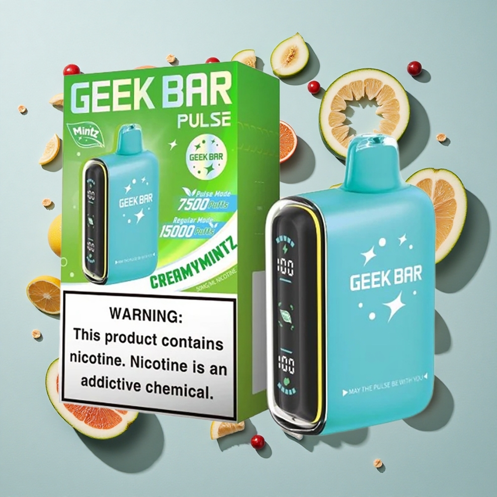 Mintz Edition Geek Bar Pulse 15.000 Puffs Justerbar Luftgennemstrømning
