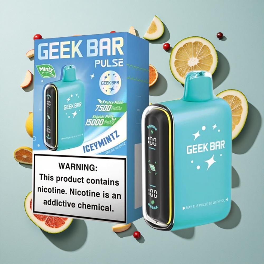 Mintz Edition Geek Bar Pulse 15.000 Puffs Justerbar Luftgennemstrømning