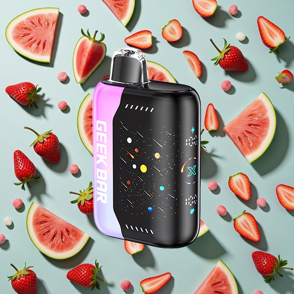Jordbær Vandmelon GEEK BAR Pulse X 42K Puffs Meteor Edition 5% nikotin