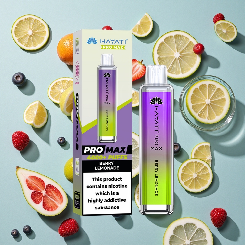 Bær Lemonade Hayati Pro Max 4000 Puffs Genopladelig Batteri TPD-overensstemmelse
