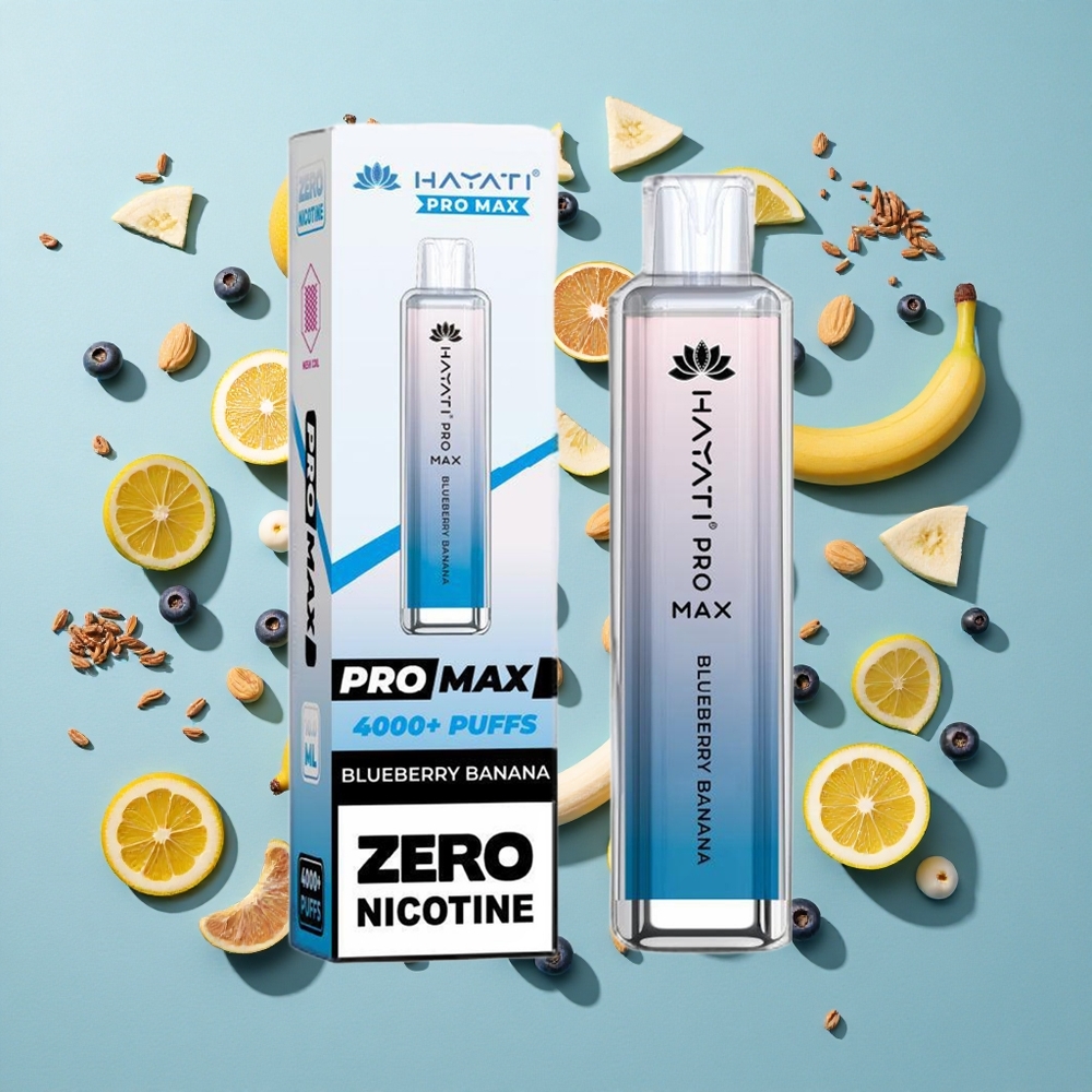 Blåbær Banan Hayati Pro Max 4000 Puffs E-cigaret med 2ml beholder (TPD-overensstemmende)
