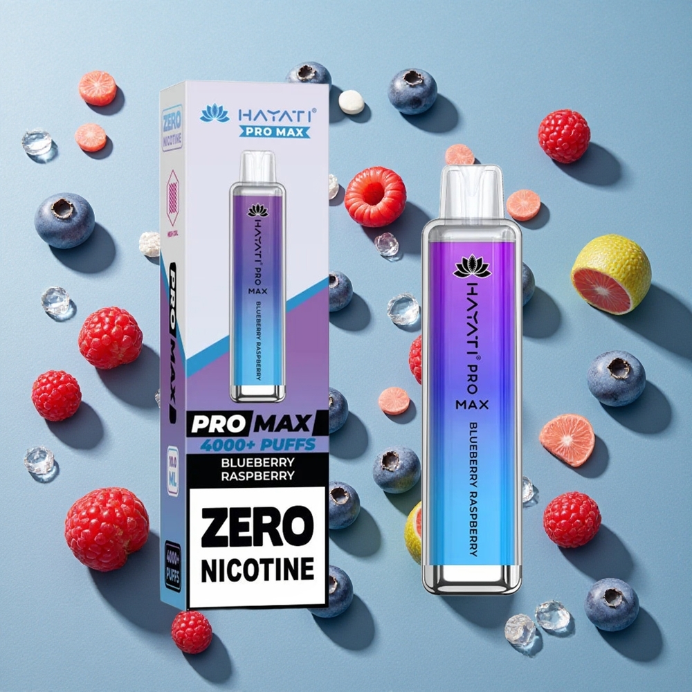 Blåbær Hindbær Hayati Pro Max 4000 Puffs Genanvendelig E-cigaret 2% 5% Nikotin
