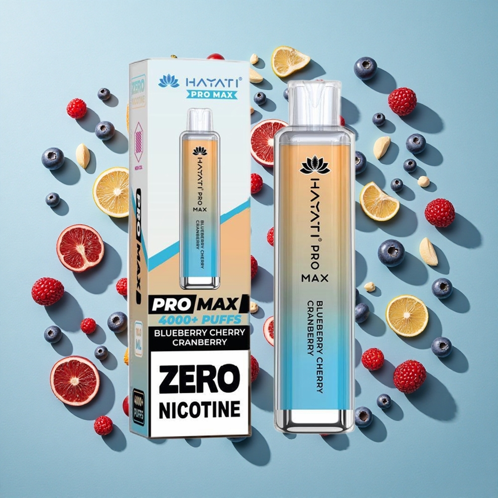 Blåbær Kirsebær Tranebær Hayati Pro Max 4000 Puffs Genopladelig Batteri