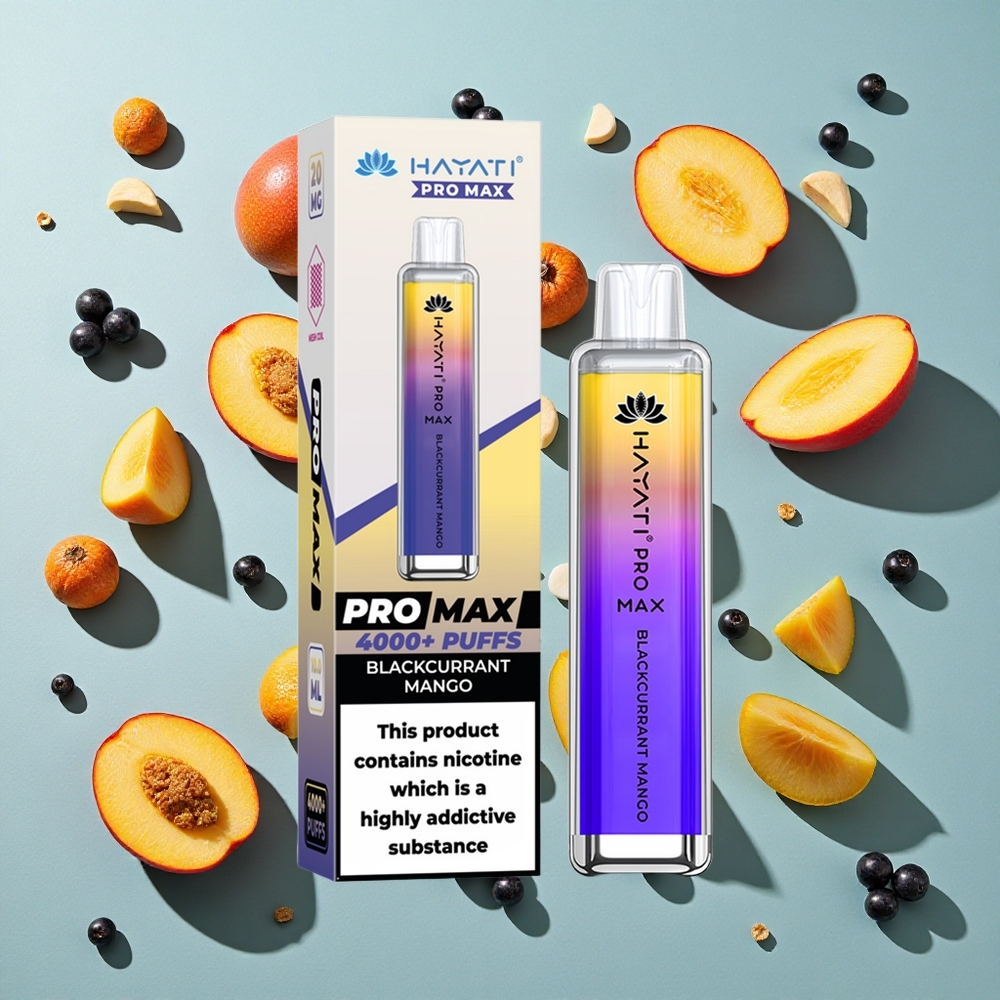 Blackcurrant Mango Hayati Pro Max 4000 Puffs Genanvendelig Vape med 1400mAh batteri