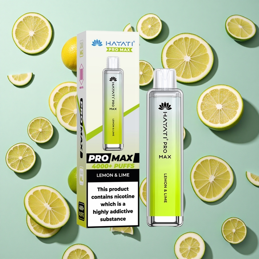 Citron & Lime Hayati Pro Max 4000 Puffs Genanvendelig Vape med 2ml beholder (TPD-overensstemmelse)