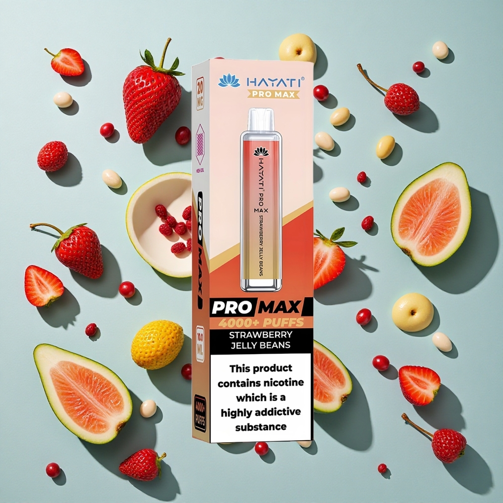 Jordbær Jelly Beans Hayati Pro Max 4000 Puffs Genopladelig 1400mAh
