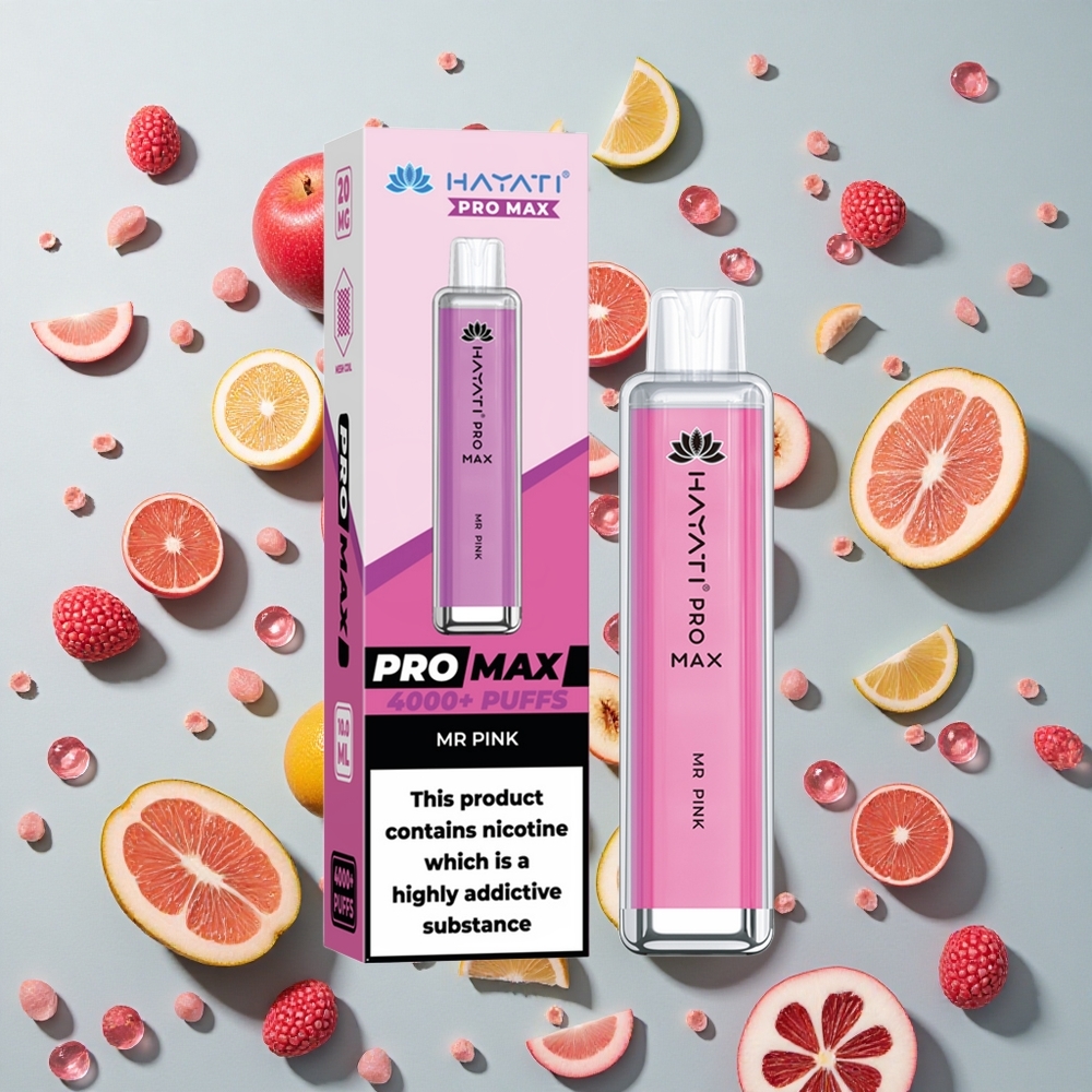 Mr Pink Hayati Pro Max 4000 Puffs Genanvendelig E-cigaret med 1400mAh batteri