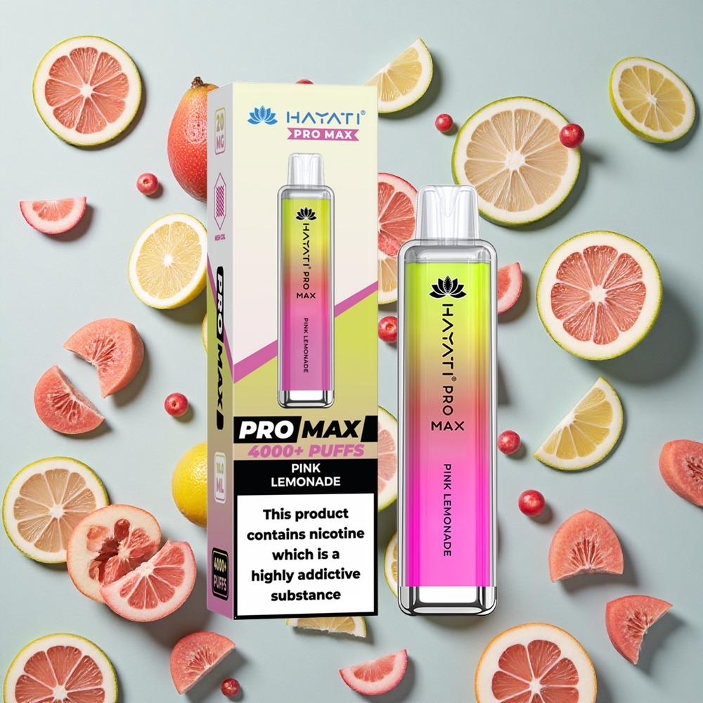 Pink Lemonade Hayati Pro Max 4000 Puffs Genanvendelig Vape TPD-overensstemmende