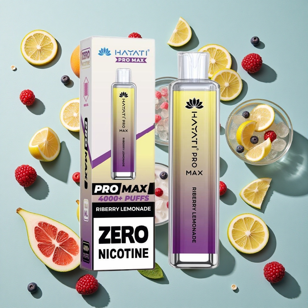 Riberry Lemonade Hayati Pro Max 4000 Puffs Genanvendelig E-cigaret med 1400mAh batteri