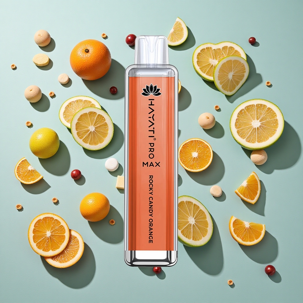 Rocky Candy Orange Hayati Pro Max 4000 Puffs Genanvendelig Vape med 1400mAh batteri