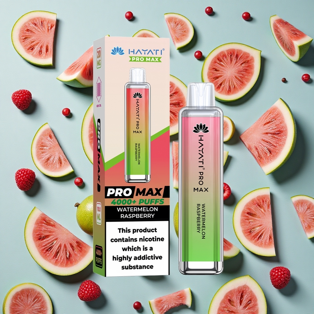 Vandmelon Hindbær Hayati Pro Max 4000 Puffs Engangsdamper med 1400mAh batteri