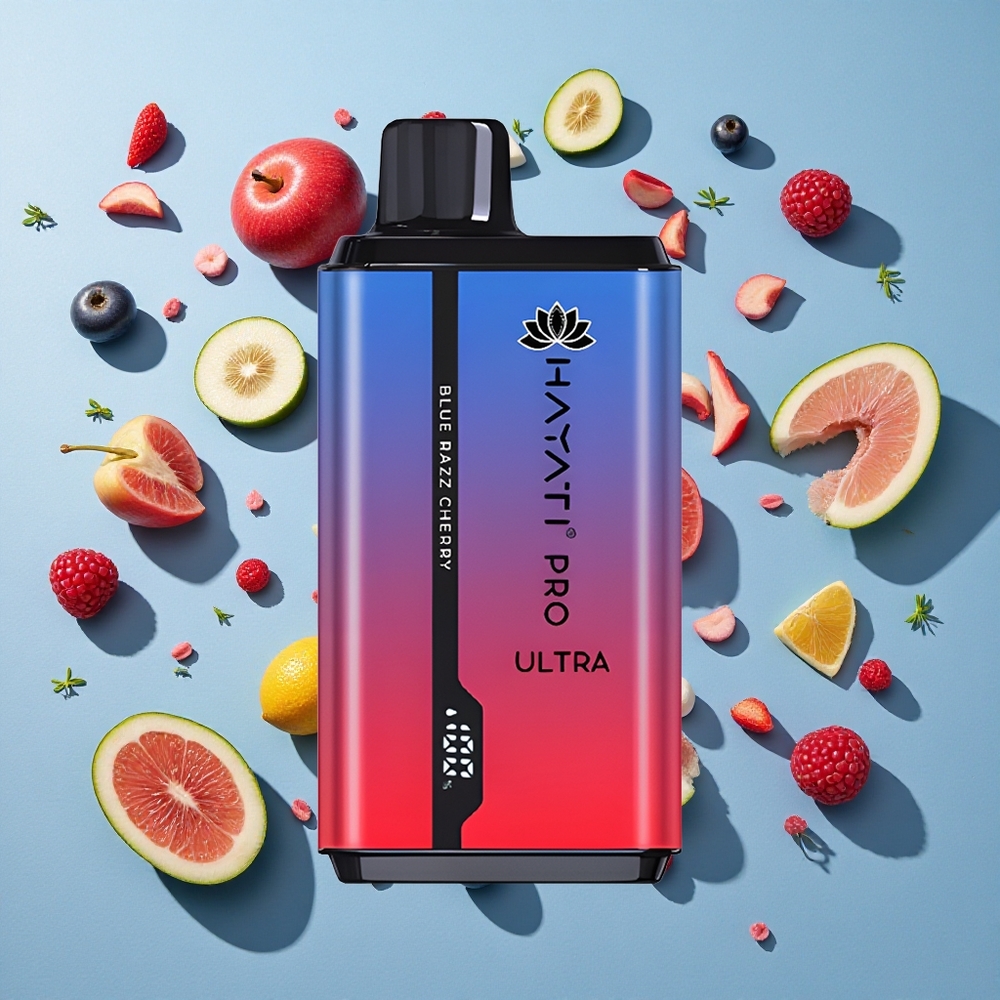 Blå Razz Kirsebær Hayati Pro Ultra 15000 Puffs 2 12ml