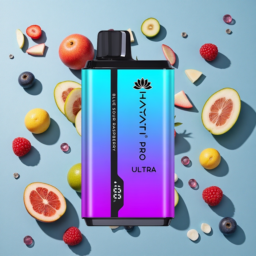 Blå Sure Hindbær Hayati Pro Ultra 15000 Puffs 2 12ml