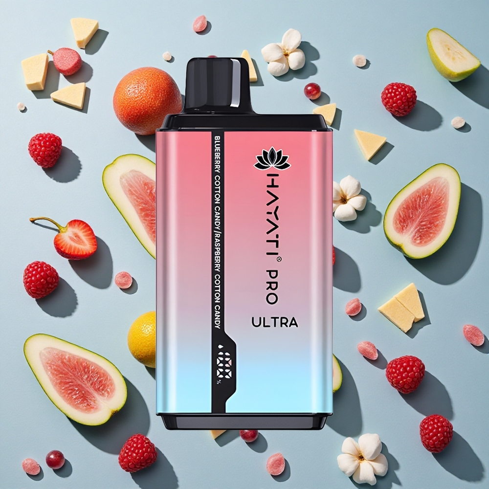 Blåbær Candyfloss Hayati Pro Ultra 15000 Puffs E-Liquid: 2 12ml