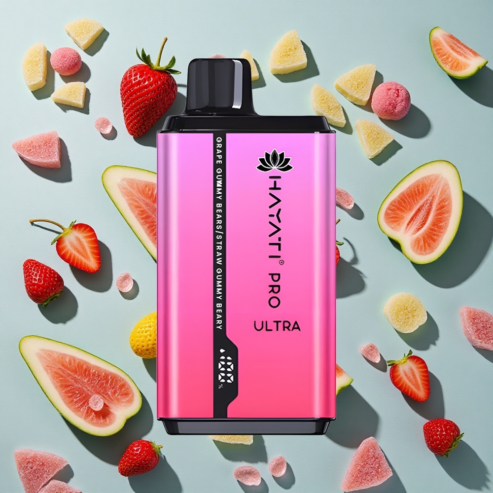 Grape Gummy Bear Hayati Pro Ultra 15000 Puffs e-cigaretkapacitet: 2 12ml