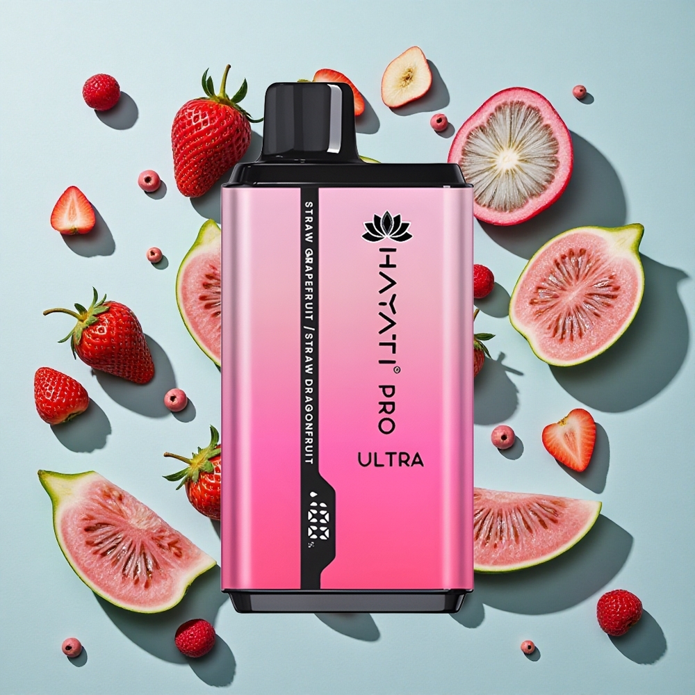 Jordbær Grapefrugt Hayati Pro Ultra 15000 Puffs 2 12ml E-væske