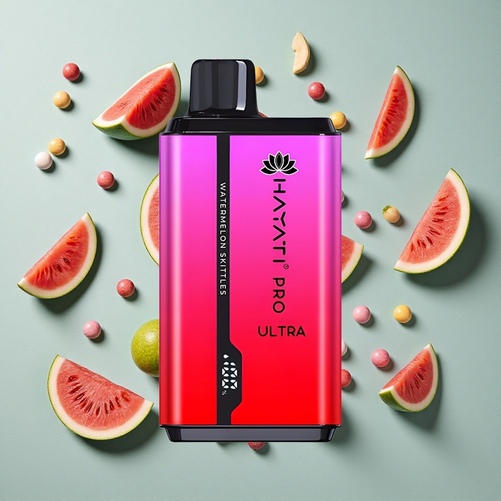 Vandmelon Skittles Hayati Pro Ultra 15000 Puffs E-cigaret med 2 12ml e-væske