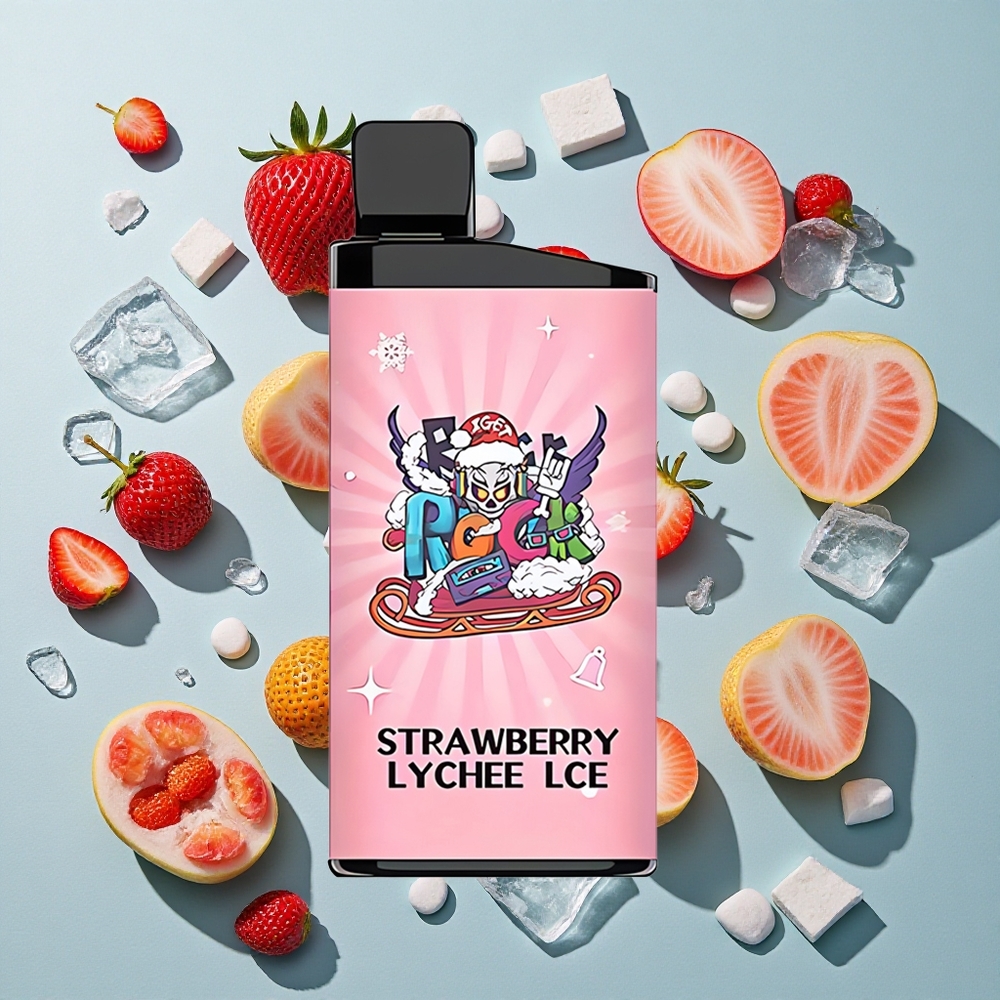 Jordbær Lychee Is IGET Bar op til 3500 puffe 1400 mAh batteri