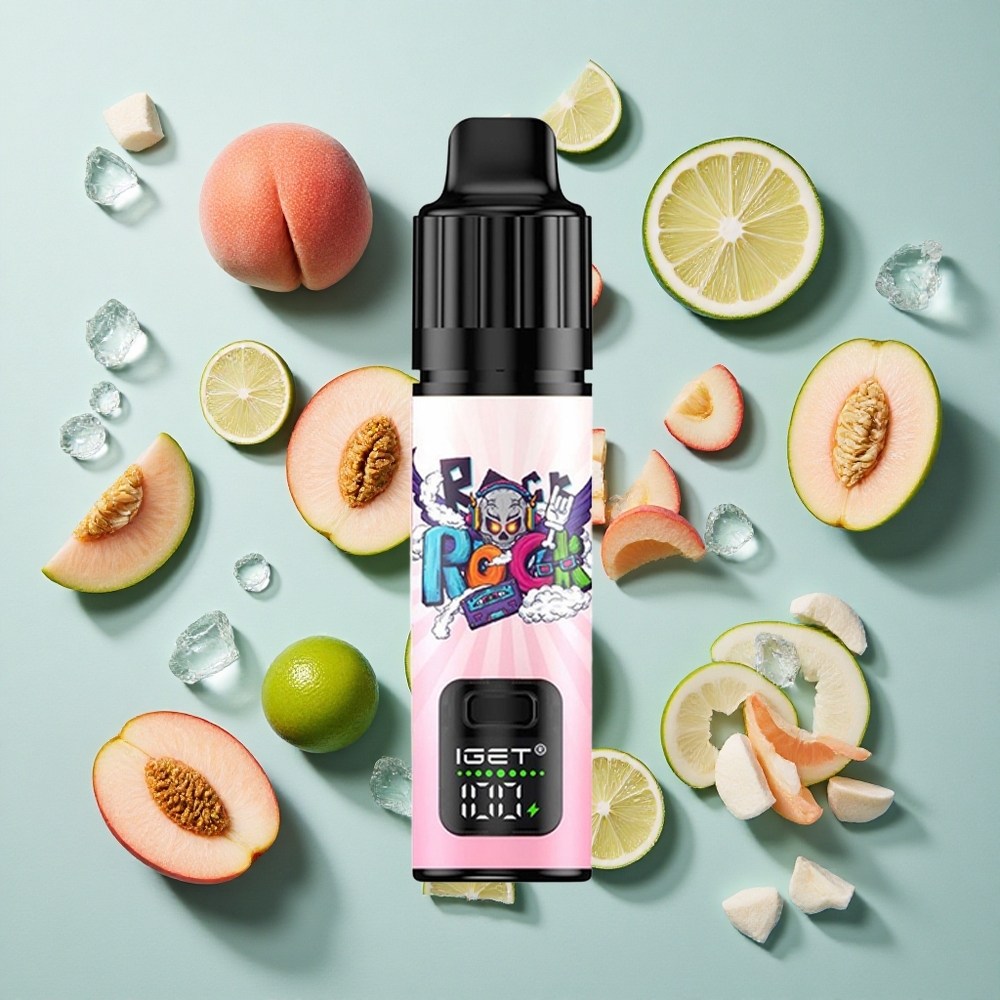 Fersken Lychee Lime Is IGET BAR PLUS S3 POD 10000 Puffs 18 ml E-væske