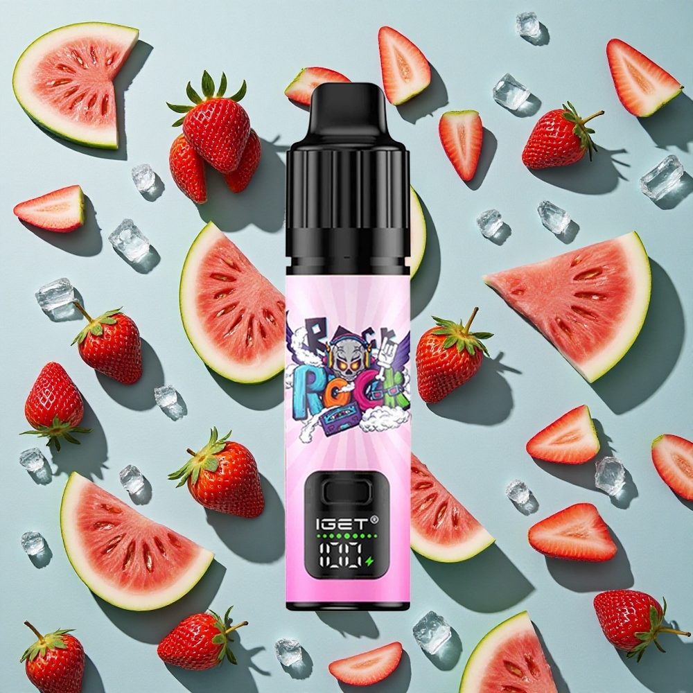 Jordbær Vandmelon Is IGET BAR PLUS S3 POD 10000 Puffs 18 ml E-væske