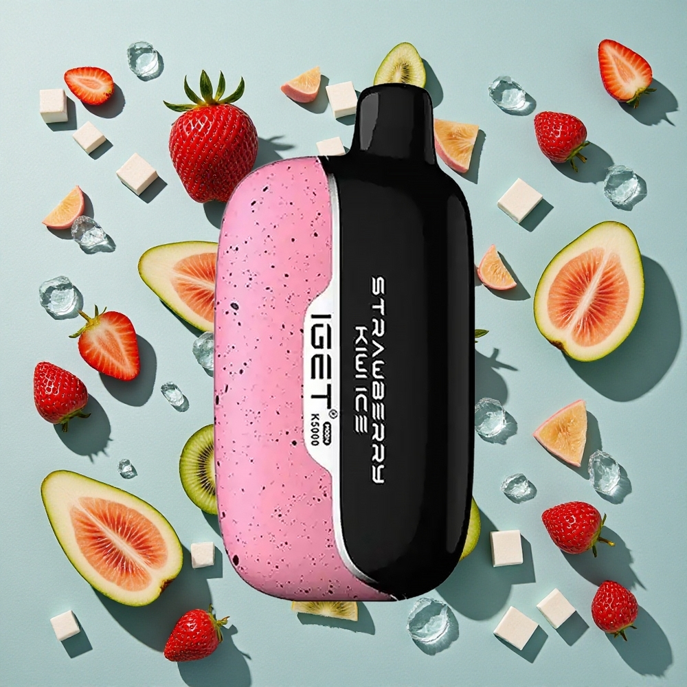 Jordbær-Kiwi Is IGET Moon K5000 Puffs 1,35 Ohm Mesh Coil