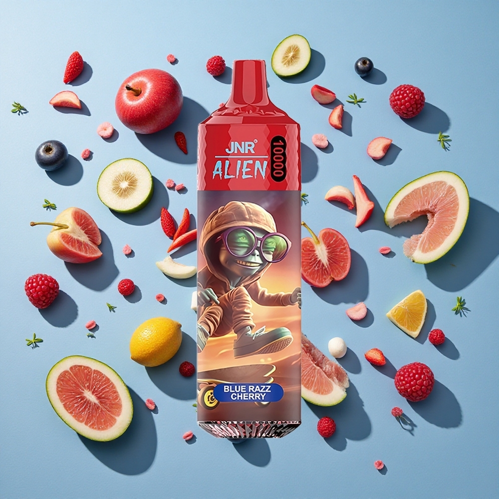 Blå Razz Kirsebær JNR Alien 10000 Puffs 20ml E-væske