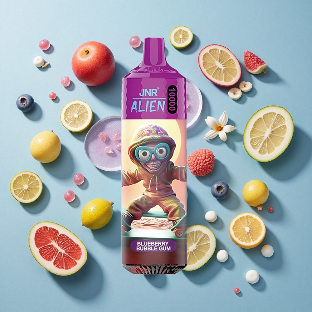 Blåbær Bubble Gum JNR Alien 10000 Puffs 20ml E-liquid