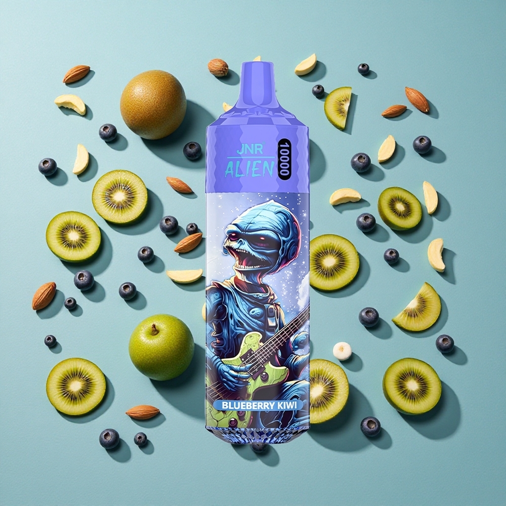 Blåbær Kiwi JNR Alien 10000 Puffs 20ml E-væske