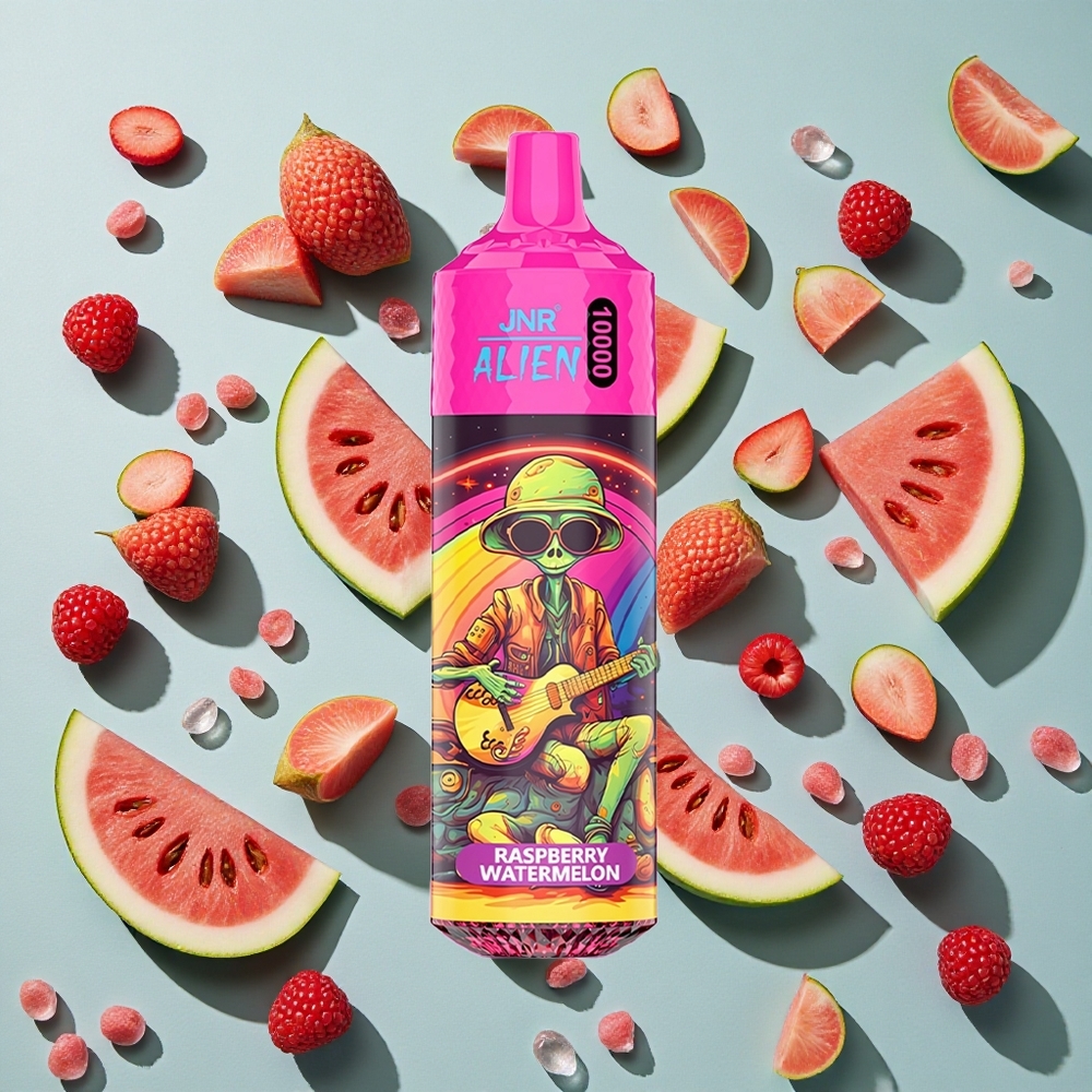Bringebær Vandmelon JNR Alien 10000 Puffs 20ml E-væske