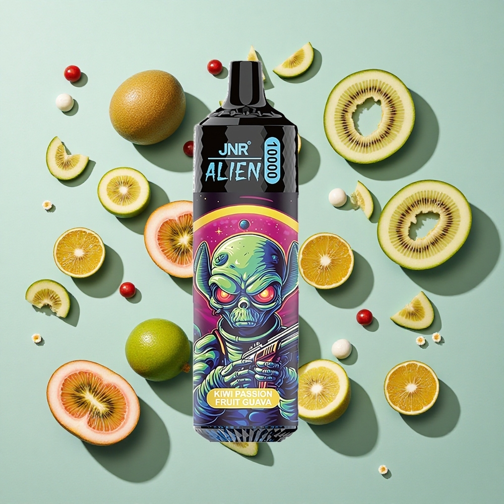 Kiwi passion fruit guava JNR Alien 10000 Puffs 850mAh Batterikapacitet