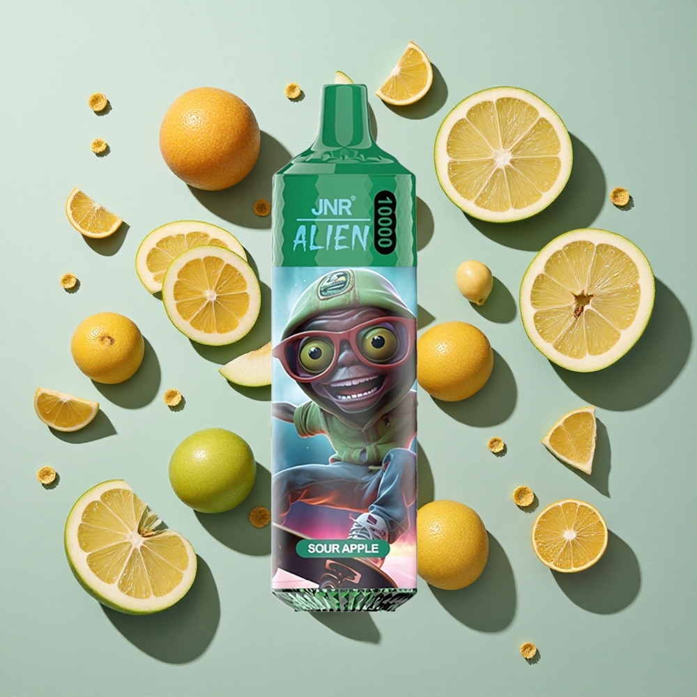 Sur Æble JNR Alien 10000 Puffs 850mAh Batterikapacitet