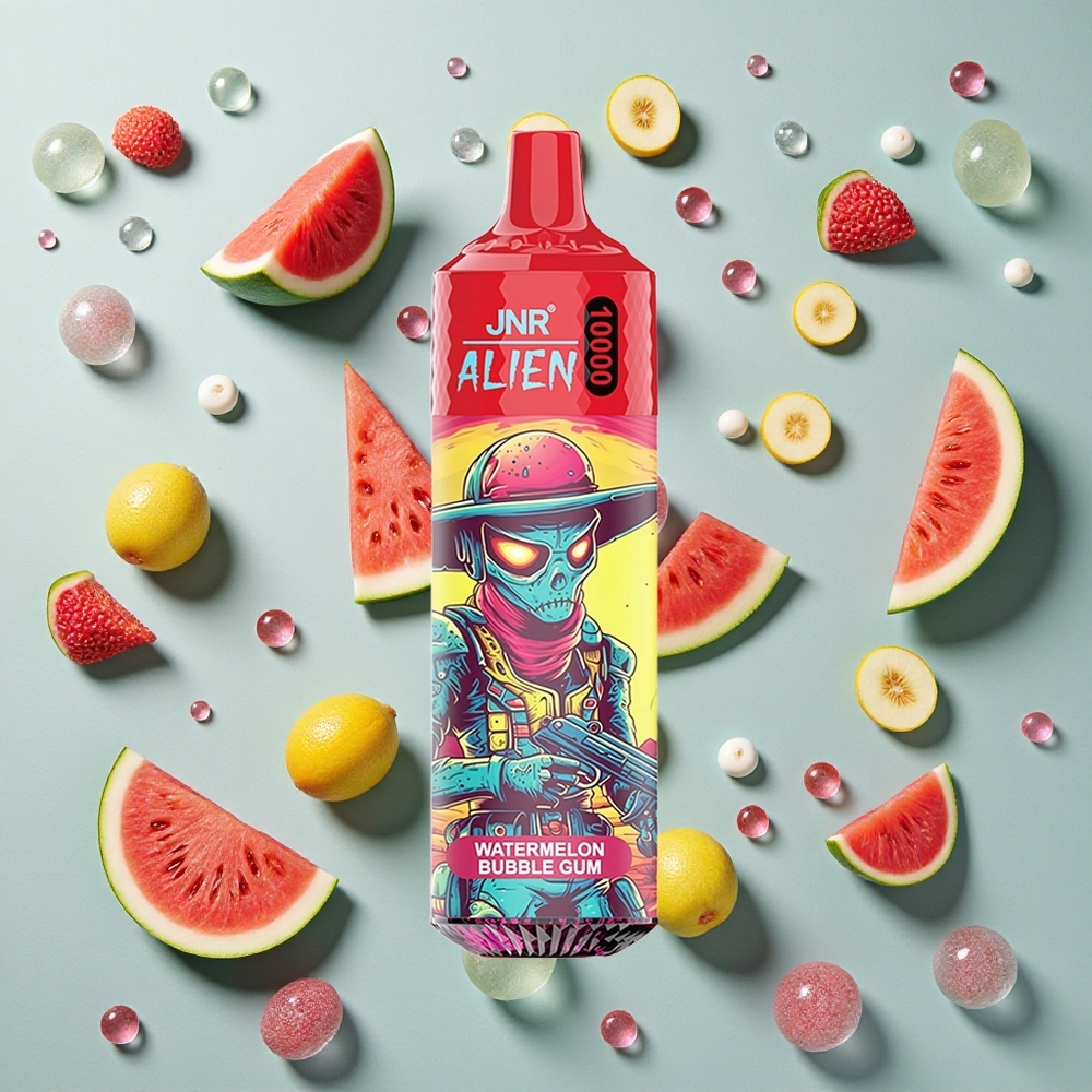 Vandmelon Bubble Gum JNR Alien 10000 Puffs 850mAh Batterikapacitet