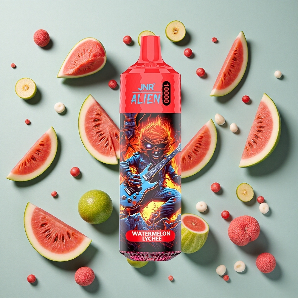 Vandmelon Lychee JNR Alien 10000 Puffs 850mAh Batterikapacitet
