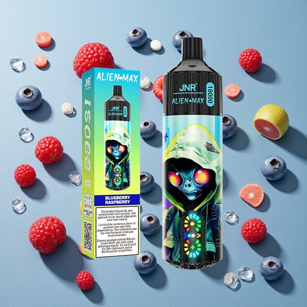 Blåbær Hindbær JNR Alien Max 18000 Puffs 28ml E-væske