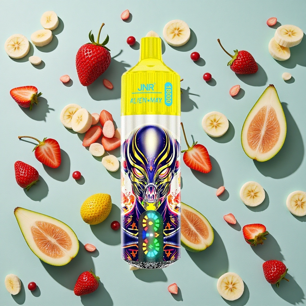 Jordbær Banan JNR Alien Max 18000 Puffs 28ml E-væske
