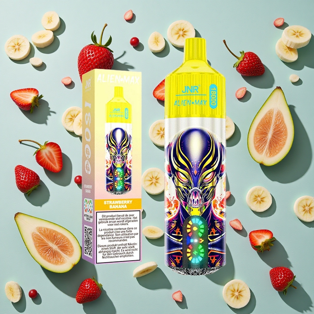 Jordbær Banan JNR Alien Max 18000 Puffs 28ml E-væske