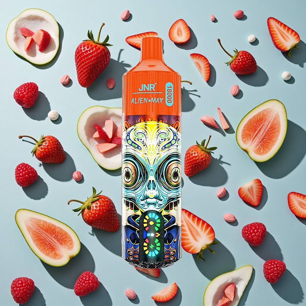Jordbær Hindbær Kirsebær JNR Alien Max 18000 Puffs 28ml E-væske