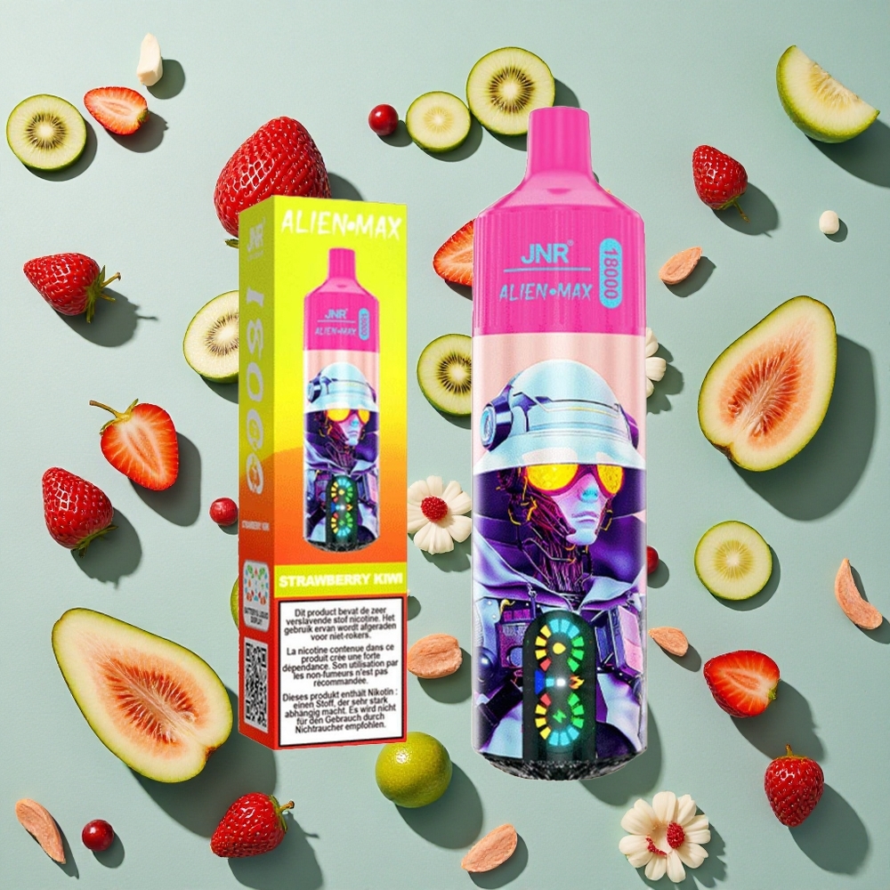 Jordbær Kiwi JNR Alien Max 18000 Puffs 28ml E-væske