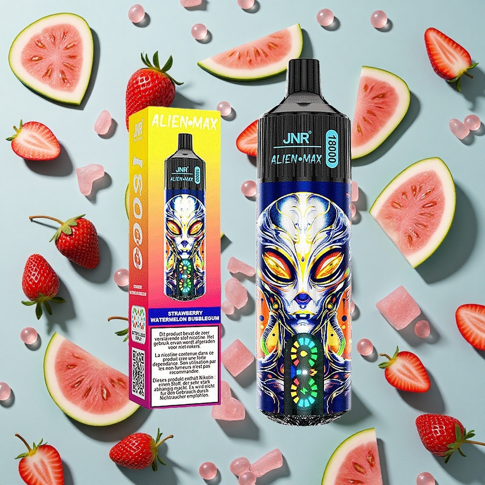 Jordbær Vandmelon Bubblegum JNR Alien Max 18000 Puffs 28ml E-liquid