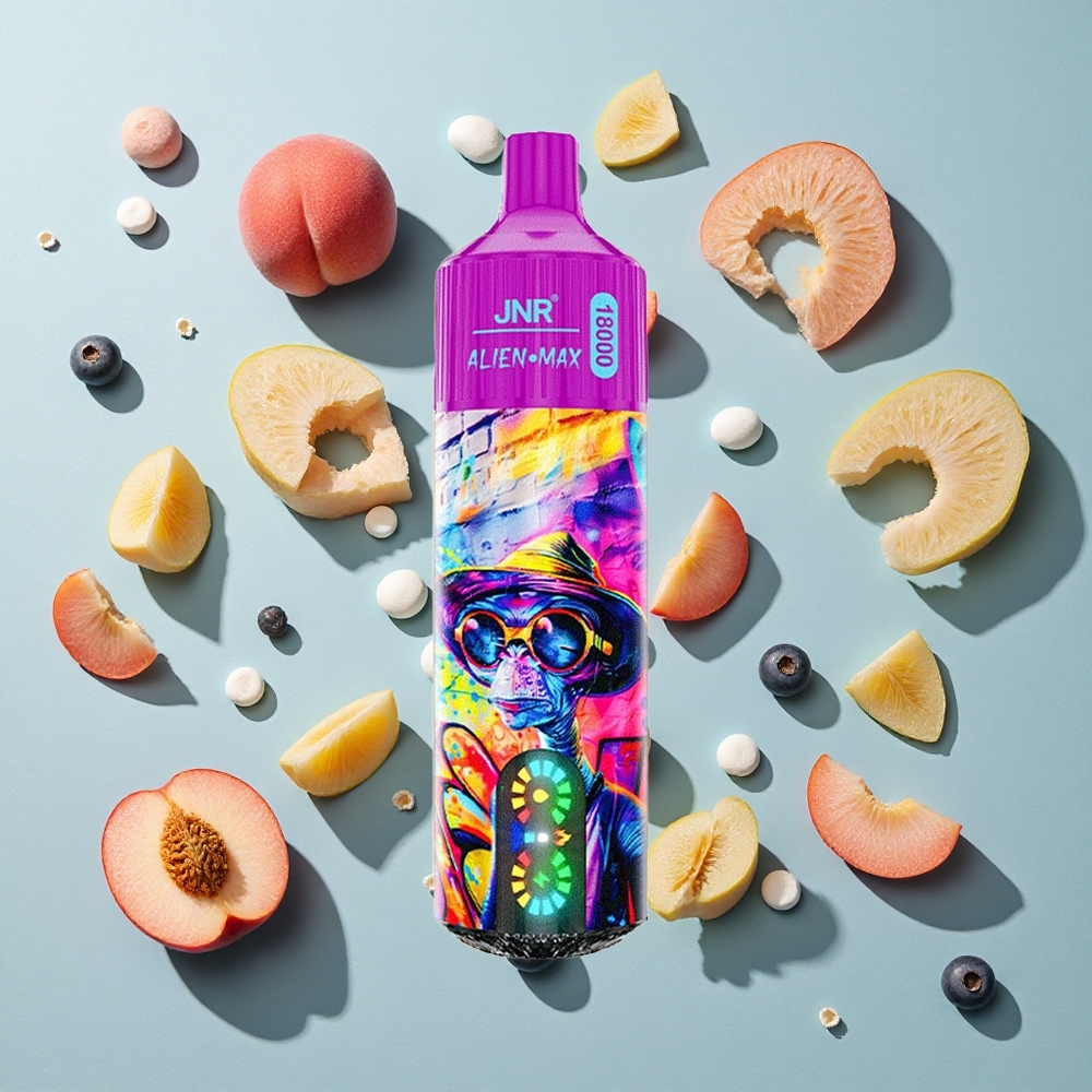 Peach Blueberry Candy JNR Alien Max 18000 Puffs med 28ml E-væske