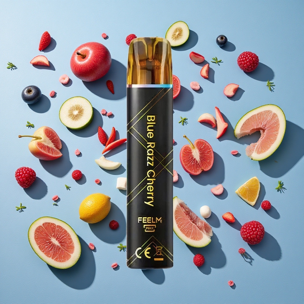 Blå Hindbær Kirsebær JNR Black&Golden 800 Puffs 2% Nikotin