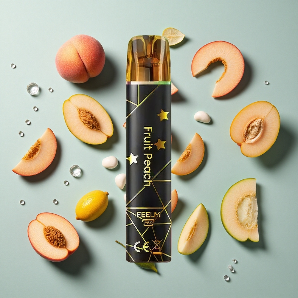 Fersken JNR Black&Golden 800 Puffs 2ml E-Liquid Kapacitet