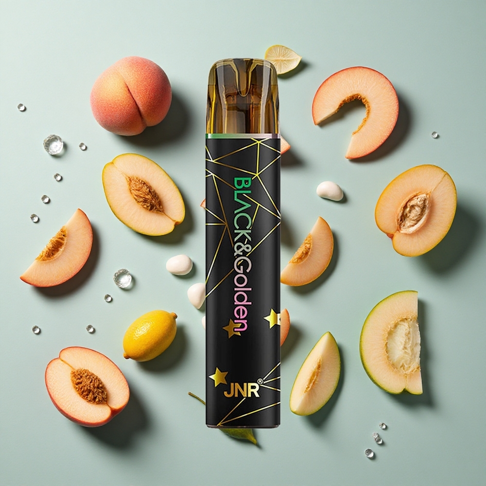 Fersken JNR Black&Golden 800 Puffs 2ml E-Liquid Kapacitet