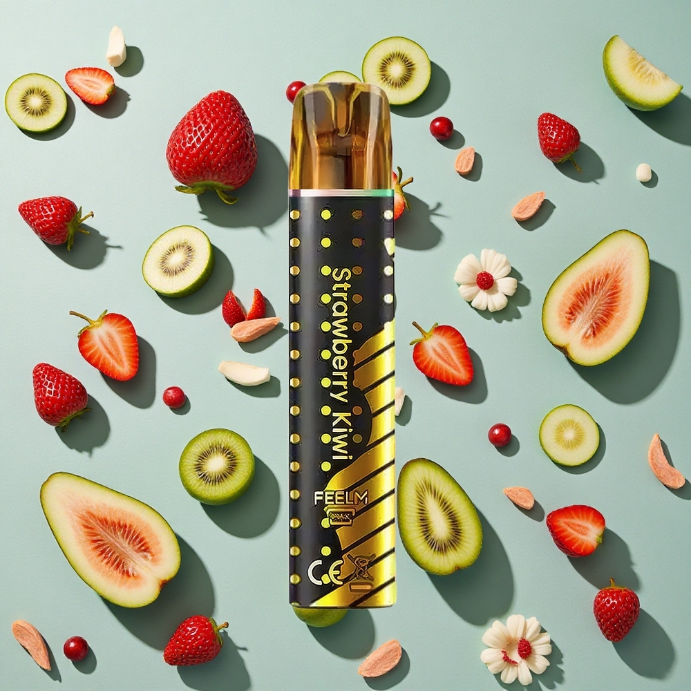 Jordbær Kiwi JNR Black&Golden 800 Puffs 2ml E-Liquid Kapacitet