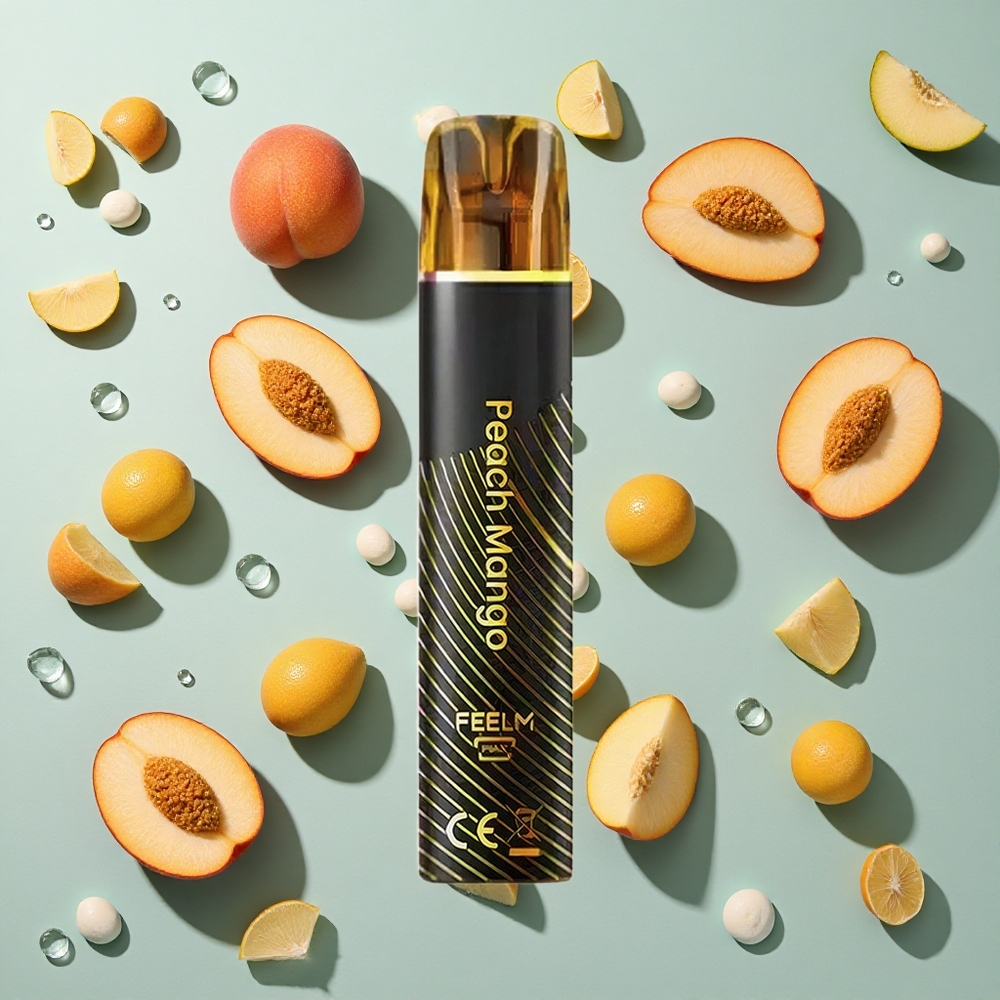 Peach Mango JNR Black&Golden 800 Puffs 2ml E-Liquid Kapacitet