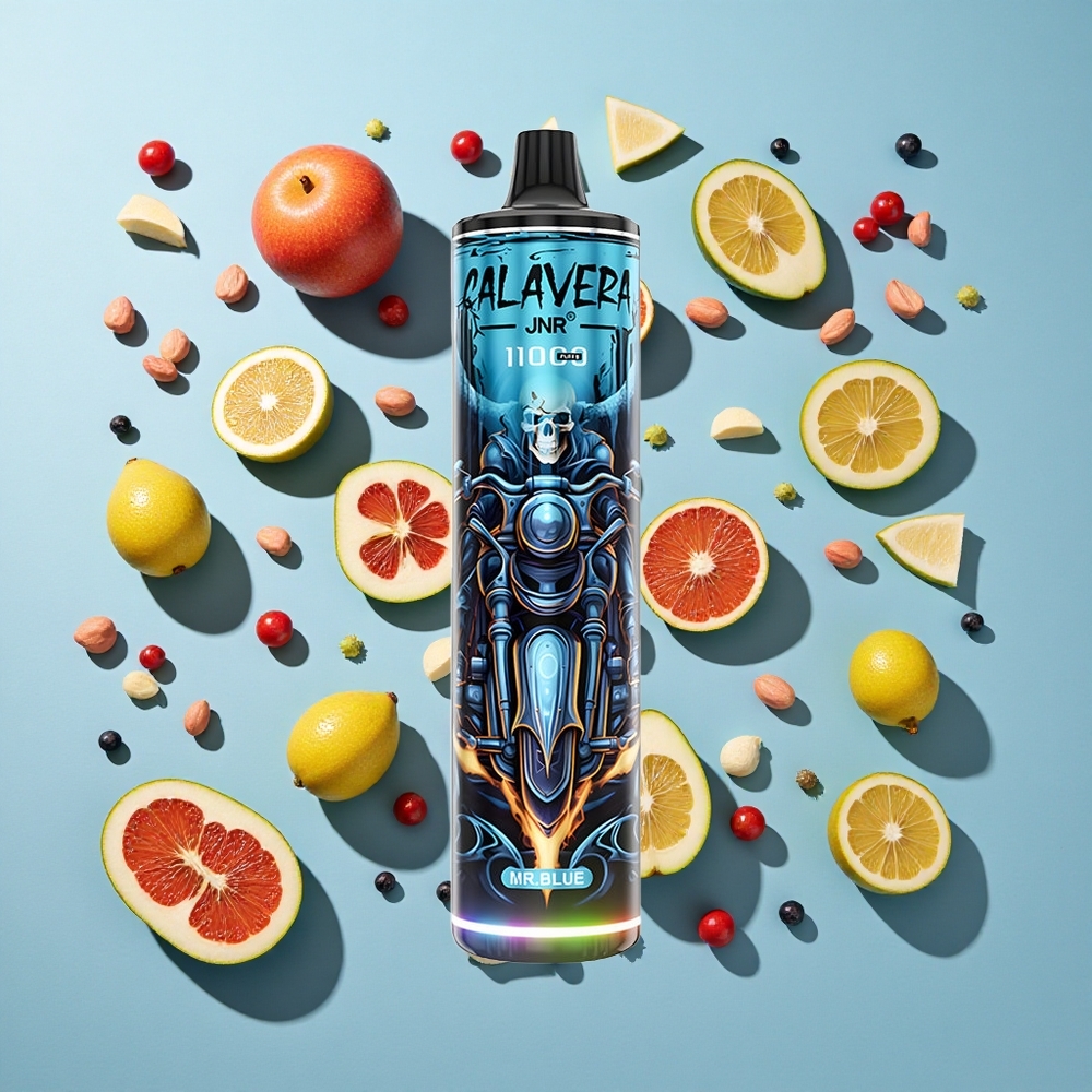 Blå Mr JNR Calavera 11000 Puffs 21ml E-Væske Kapacitet